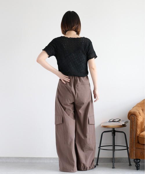 cepo（セポ）の「レースシャーリングカットソー（Tシャツ/カットソー・レディース・オフホワイト/ブラック・M）」の10枚目の写真