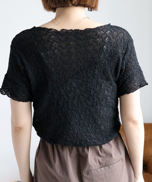 cepo（セポ）の「レースシャーリングカットソー（Tシャツ/カットソー・レディース・オフホワイト/ブラック・M）」の14枚目の写真