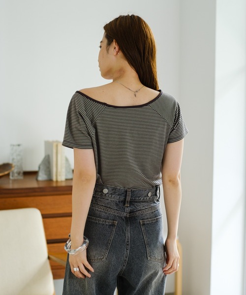 Kastane(カスタネ)の「【セットアイテム】ボーダーTEE×キャミSET(Tシャツ/カットソー・レディース・グレー/ブラック/サックスブルー・FREE)」の19枚目の写真