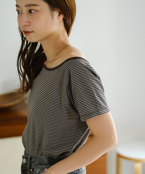 セットアイテム】ボーダーTEE×キャミSET（Tシャツ/カットソー