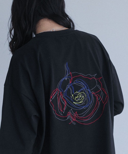 フラワー刺繍半袖Tシャツ』（Tシャツ/カットソー）｜MDR