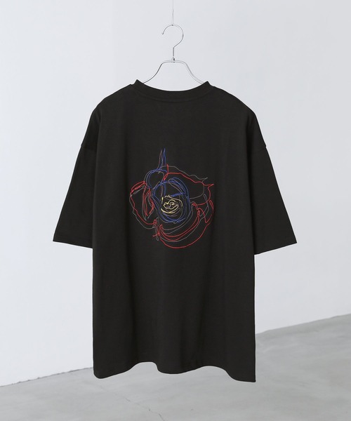 【美品】coach フラワー刺繍 半袖Tシャツ tシャツ フラワー刺繍 ビッグシルエット半袖Tシャツ/花柄
