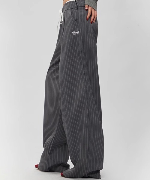 VIVID LADY（ビビッドレディー）の「ダブル ウエスト ワイドパンツ スラックス（その他パンツ・レディース・グレー・SMALL/MEDIUM/LARGE）」の5枚目の写真
