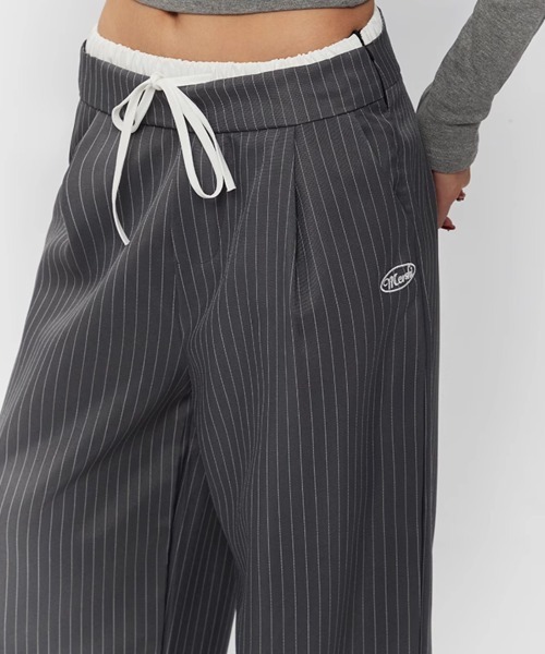VIVID LADY（ビビッドレディー）の「ダブル ウエスト ワイドパンツ スラックス（その他パンツ・レディース・グレー・SMALL/MEDIUM/LARGE）」の14枚目の写真