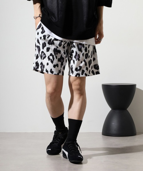 EVOLUTION(エボリューション)の「Zebra Leopard Print Shorts / ゼブラ レオパード柄ショートパンツ unisex(その他パンツ・メンズ・ミント/ホワイト/ブラック系1/ブラック/ホワイト系1/ベージュ系1・M/L)」の3枚目の写真