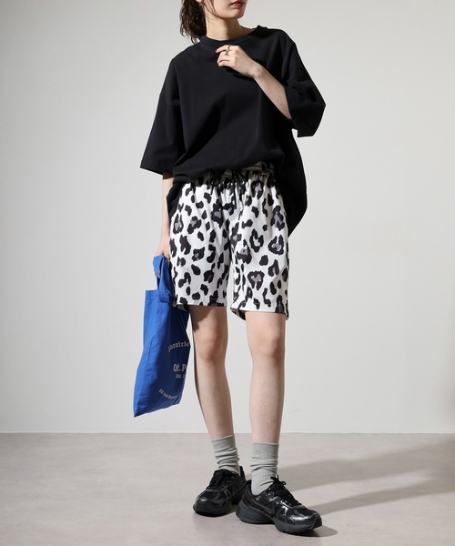 EVOLUTION(エボリューション)の「Zebra Leopard Print Shorts / ゼブラ レオパード柄ショートパンツ unisex(その他パンツ・メンズ・ミント/ホワイト/ブラック系1/ブラック/ホワイト系1/ベージュ系1・M/L)」の7枚目の写真