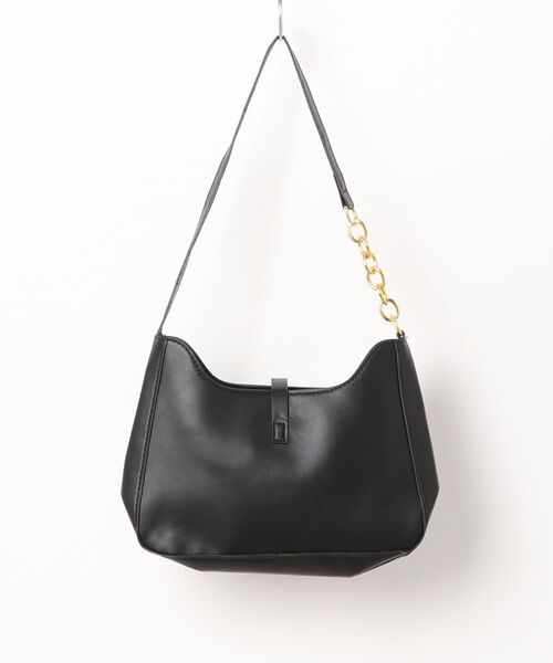 TONE SELECT GOODS（トーンセレクトグッズ）の「urbanfemine./ターンロックデザインショルダーバッグ U7496（ショルダーバッグ・レディース・ブラック/ベージュ/オレンジ/ホワイト/ブラウン/シルバー・FREE）」の7枚目の写真