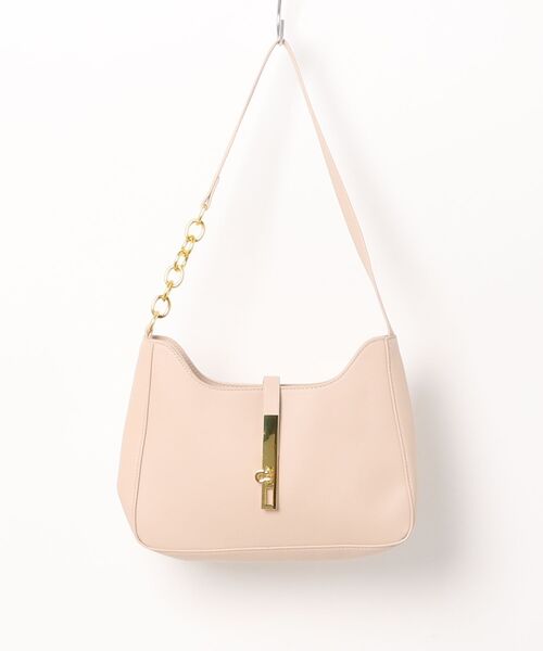 TONE SELECT GOODS（トーンセレクトグッズ）の「urbanfemine./ターンロックデザインショルダーバッグ U7496（ショルダーバッグ・レディース・ブラック/ベージュ/オレンジ/ホワイト/ブラウン/シルバー・FREE）」の22枚目の写真