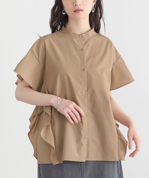 n'OrLABEL（ノアールレーベル）の「『サイドフレアブラウス』（シャツ/ブラウス・レディース・ネイビー/ベージュ/オフホワイト/ブラック・2/1）」の13枚目の写真