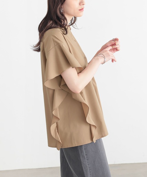 n'OrLABEL（ノアールレーベル）の「『サイドフレアブラウス』（シャツ/ブラウス・レディース・ネイビー/ベージュ/オフホワイト/ブラック・2/1）」の15枚目の写真