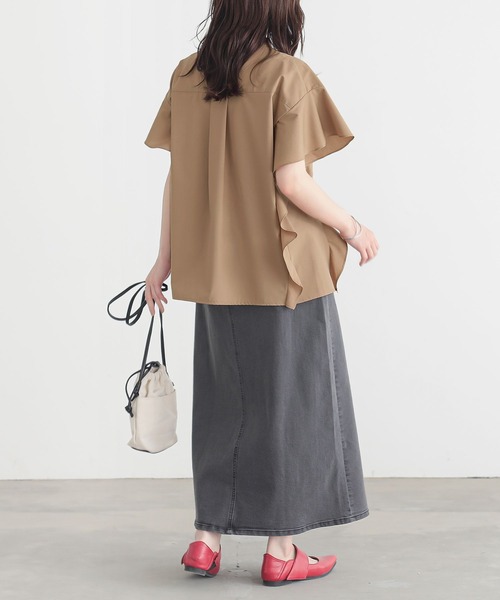 n'OrLABEL（ノアールレーベル）の「『サイドフレアブラウス』（シャツ/ブラウス・レディース・ネイビー/ベージュ/オフホワイト/ブラック・2/1）」の20枚目の写真