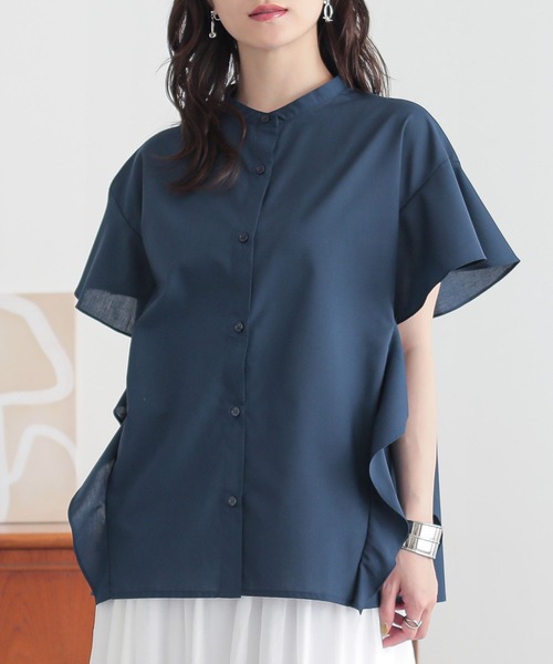 n'OrLABEL（ノアールレーベル）の「『サイドフレアブラウス』（シャツ/ブラウス・レディース・ネイビー/ベージュ/オフホワイト/ブラック・2/1）」の22枚目の写真