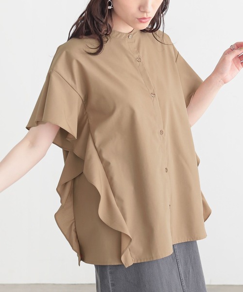 n'OrLABEL（ノアールレーベル）の「『サイドフレアブラウス』（シャツ/ブラウス・レディース・ネイビー/ベージュ/オフホワイト/ブラック・2/1）」の12枚目の写真