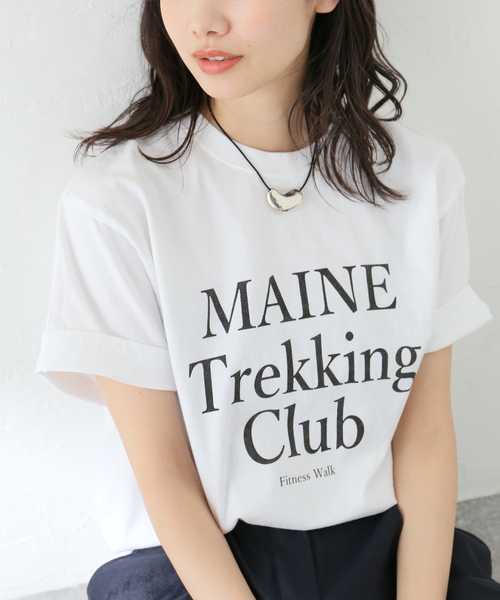 journal standard L'essage（ジャーナルスタンダードレサージュ）の「《追加2》【MAINE】ピグメントTシャツ（Tシャツ/カットソー・レディース・ブラウン/ブラック/ピンク/ホワイト・FREE）」の2枚目の写真