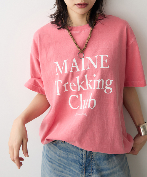 journal standard L'essage（ジャーナルスタンダードレサージュ）の「《追加2》【MAINE】ピグメントTシャツ（Tシャツ/カットソー・レディース・ブラウン/ブラック/ピンク/ホワイト・FREE）」の4枚目の写真
