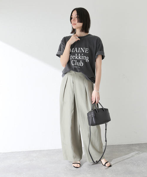 journal standard L'essage（ジャーナルスタンダードレサージュ）の「《追加2》【MAINE】ピグメントTシャツ（Tシャツ/カットソー・レディース・ブラウン/ブラック/ピンク/ホワイト・FREE）」の8枚目の写真