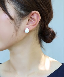 金属アレルギー対応「ieLS」ステンレス バイカラーフープピアス