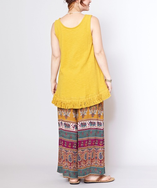 チャイハネ（チャイハネ）の「【チャイハネ】エスニックプリント ナリアワイドパンツ（その他パンツ・レディース・カーキ/ベージュ/ピンク・FREE）」の14枚目の写真