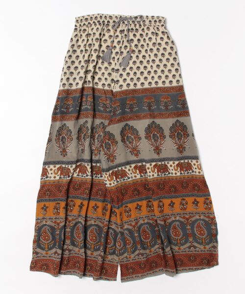 チャイハネ（チャイハネ）の「【チャイハネ】エスニックプリント ナリアワイドパンツ（その他パンツ・レディース・カーキ/ベージュ/ピンク・FREE）」の6枚目の写真