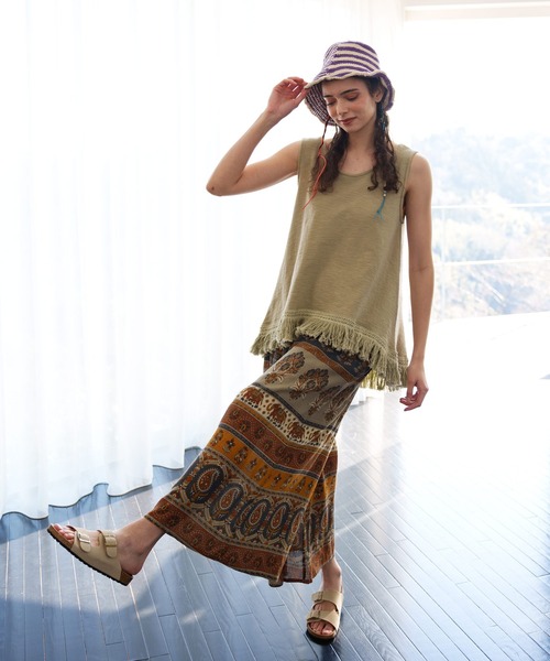 チャイハネ（チャイハネ）の「【チャイハネ】エスニックプリント ナリアワイドパンツ（その他パンツ・レディース・カーキ/ベージュ/ピンク・FREE）」の19枚目の写真