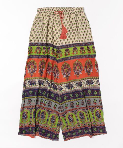 チャイハネ（チャイハネ）の「【チャイハネ】エスニックプリント ナリアワイドパンツ（その他パンツ・レディース・カーキ/ベージュ/ピンク・FREE）」の10枚目の写真