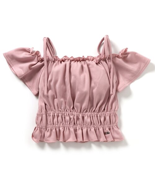 algy(アルジー)の「カップ付きデザイントップス(Tシャツ/カットソー・キッズ・グレー/ピンク/アイボリー・XX-SMALL/X-SMALL/MEDIUM/SMALL)」の3枚目の写真