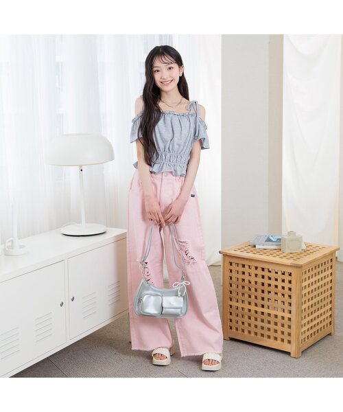 セール】カップ付きデザイントップス（Tシャツ/カットソー