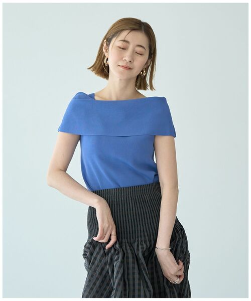 YECCA VECCA（イェッカヴェッカ）の「オフショルニット（ニット/セーター・レディース・ベージュ/ブラック/ブルー・FREE）」の11枚目の写真