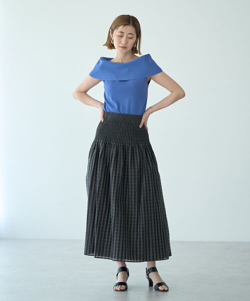 YECCA VECCA（イェッカヴェッカ）の「オフショルニット（ニット/セーター・レディース・ベージュ/ブラック/ブルー・FREE）」の14枚目の写真