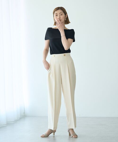 YECCA VECCA（イェッカヴェッカ）の「オフショルニット（ニット/セーター・レディース・ベージュ/ブラック/ブルー・FREE）」の20枚目の写真