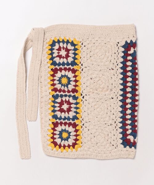 チャイハネ(チャイハネ)の「【チャイハネ】クロシェパレオ(ストール/ショール・レディース・ブラック/ホワイト・FREE)」の1枚目の写真