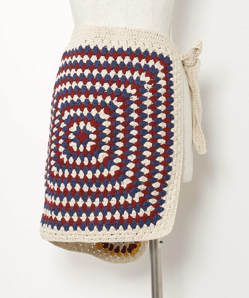 チャイハネ(チャイハネ)の「【チャイハネ】クロシェパレオ(ストール/ショール・レディース・ブラック/ホワイト・FREE)」の13枚目の写真