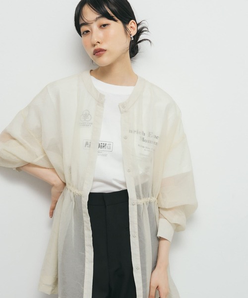 ブラウス シャツ シアードロストカラーレスシャツ レディース KBF｜シアードロストカラーレスシャツ | Rakuten Fashion(楽天