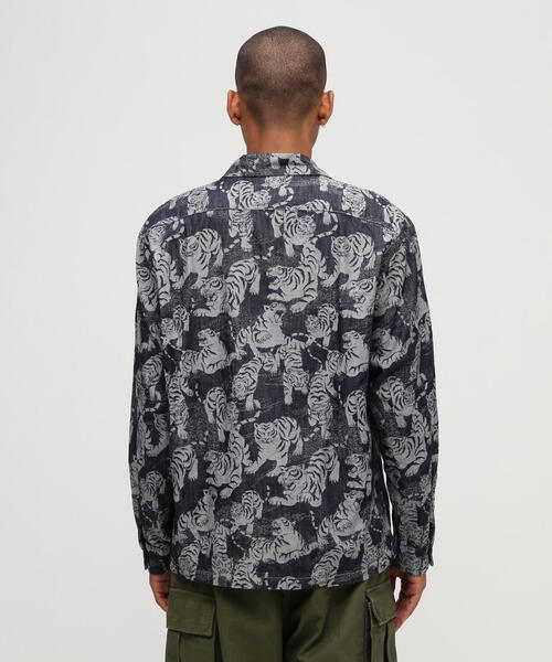 AVIREX（アヴィレックス）の「《SOUVENIR COLLECTION》SUKA SHIRTS "100 TIGER" / スカ長袖シャツ "100トラ" / AVIREX / アヴィレックス（シャツ/ブラウス・メンズ・グレー/ネイビー・XX-LARGE/X-LARGE/LARGE/MEDIUM）」の15枚目の写真