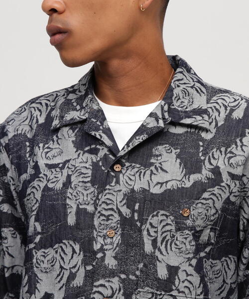 AVIREX（アヴィレックス）の「《SOUVENIR COLLECTION》SUKA SHIRTS "100 TIGER" / スカ長袖シャツ "100トラ" / AVIREX / アヴィレックス（シャツ/ブラウス・メンズ・グレー/ネイビー・XX-LARGE/X-LARGE/LARGE/MEDIUM）」の16枚目の写真