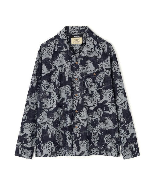 AVIREX（アヴィレックス）の「《SOUVENIR COLLECTION》SUKA SHIRTS "100 TIGER" / スカ長袖シャツ "100トラ" / AVIREX / アヴィレックス（シャツ/ブラウス・メンズ・グレー/ネイビー・XX-LARGE/X-LARGE/LARGE/MEDIUM）」の10枚目の写真