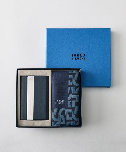 TAKEO KIKUCHI(タケオキクチ)の「ハンカチ名刺入れセット(その他小物・メンズ・ダークブラウン/ネイビー/ダークグレー・00)」の3枚目の写真