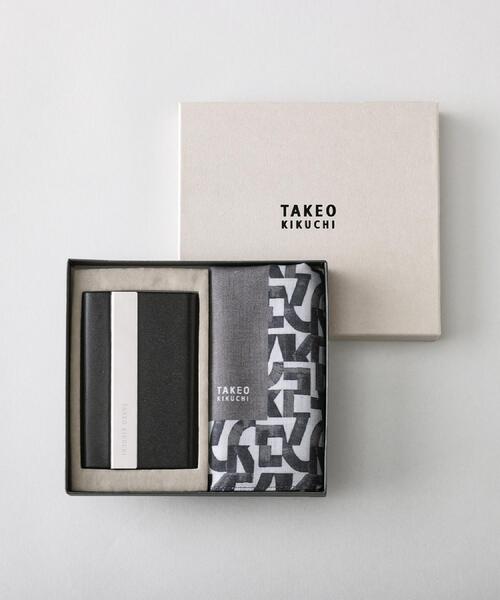 TAKEO KIKUCHI(タケオキクチ)の「ハンカチ名刺入れセット(その他小物・メンズ・ダークブラウン/ネイビー/ダークグレー・00)」の2枚目の写真