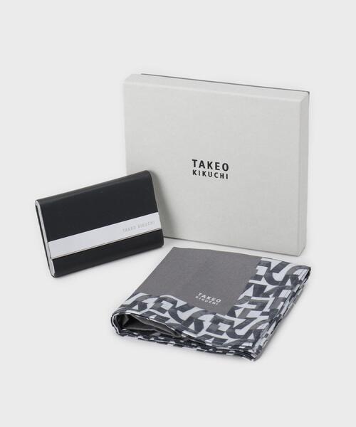 TAKEO KIKUCHI(タケオキクチ)の「ハンカチ名刺入れセット(その他小物・メンズ・ダークブラウン/ネイビー/ダークグレー・00)」の5枚目の写真