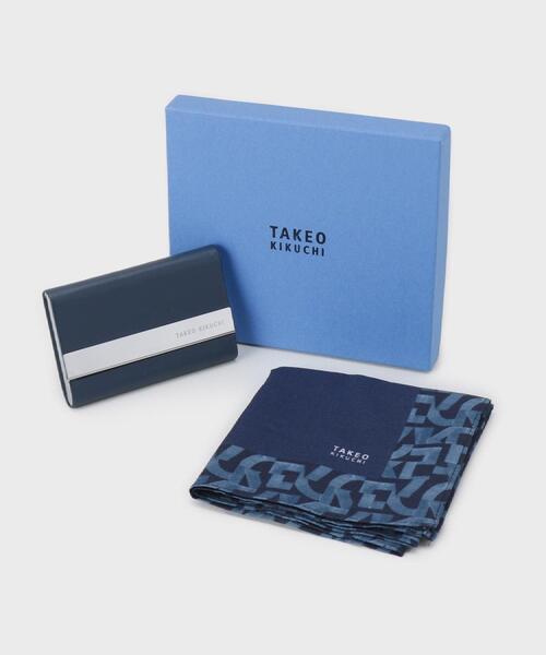 TAKEO KIKUCHI(タケオキクチ)の「ハンカチ名刺入れセット(その他小物・メンズ・ダークブラウン/ネイビー/ダークグレー・00)」の6枚目の写真