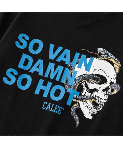 CALEE（キャリー）の「SNAKE SKULL LOGO DROP L/S TEE ＜EXCLUSIVE＞（Tシャツ/カットソー・メンズ・ブラック×ブルー・MEDIUM/LARGE/X-LARGE/XX-LARGE）」の3枚目の写真