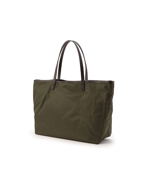 【美品】フェリージ トートバッグ ナイロン レザー A4可 グリーン 08-61 美品】フェリージ トートバッグ ナイロン レザー A4可 グリーン