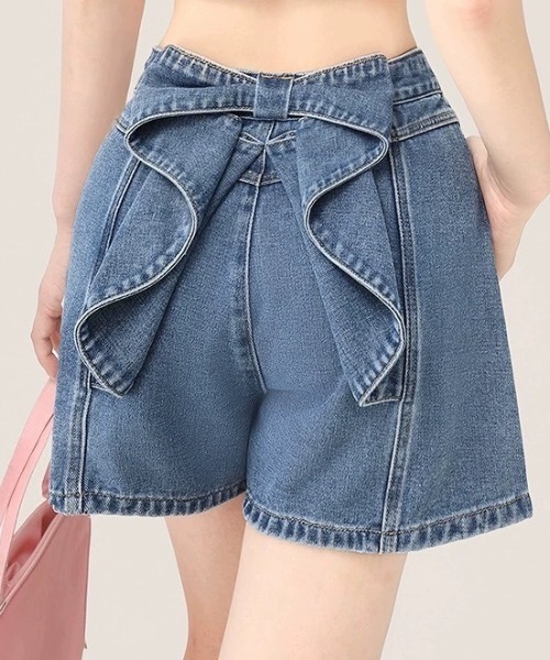 ハイウエストショートパンツ バックリボンデザイン 5052805 CI211X02FB_L.jpg