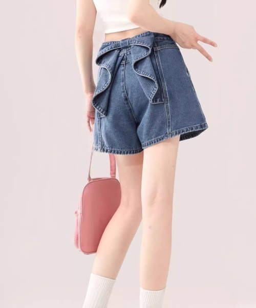 ハイウエストショートパンツ バックリボンデザイン 5052805 セール】バックリボンショートパンツ（その他パンツ