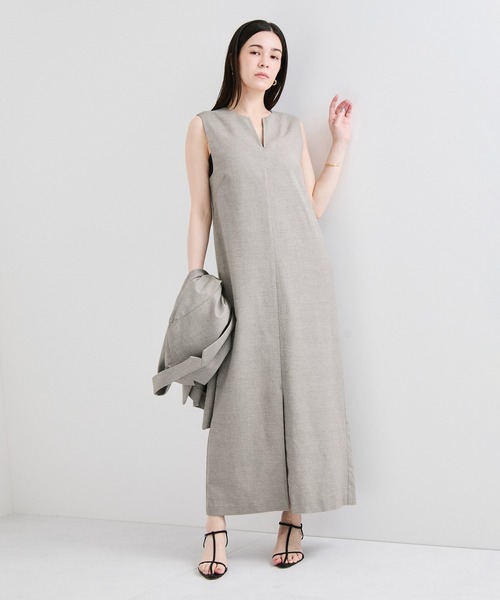 le cercle ADAM ET ROPE'(ルセルクルアダムエロペ)の「サマーツィードVカットワンピース(ワンピース・レディース・ベージュ系その他/ブラック系その他3・FREE)」の16枚目の写真