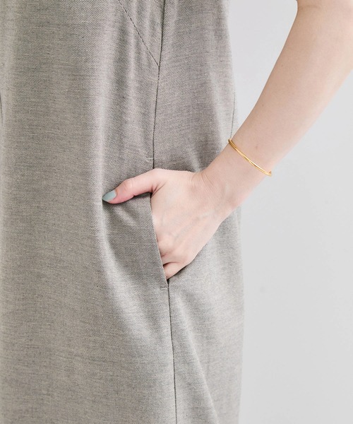 le cercle ADAM ET ROPE'(ルセルクルアダムエロペ)の「サマーツィードVカットワンピース(ワンピース・レディース・ベージュ系その他/ブラック系その他3・FREE)」の3枚目の写真