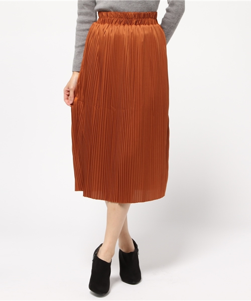 Kastane(カスタネ)の「プリーツSK(EC)(スカート・レディース・ライトグレー/ブラック/オレンジ/レッド・FREE)」の14枚目の写真