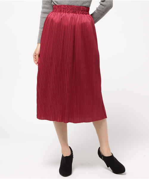 Kastane(カスタネ)の「プリーツSK(EC)(スカート・レディース・ライトグレー/ブラック/オレンジ/レッド・FREE)」の16枚目の写真