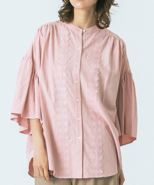 セール】(GENE HEAVENS)LACE YORK RUFFLE SHIRT（シャツ/ブラウス