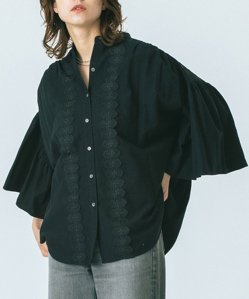 セール】(GENE HEAVENS)LACE YORK RUFFLE SHIRT（シャツ/ブラウス